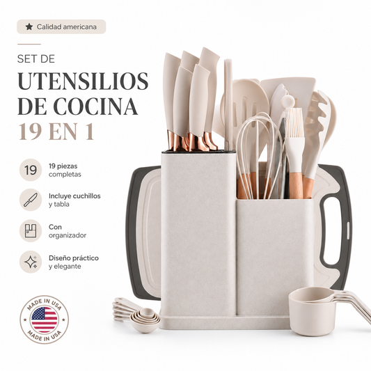 CookPro™ Set de Utensilios de Cocina 19 en 1