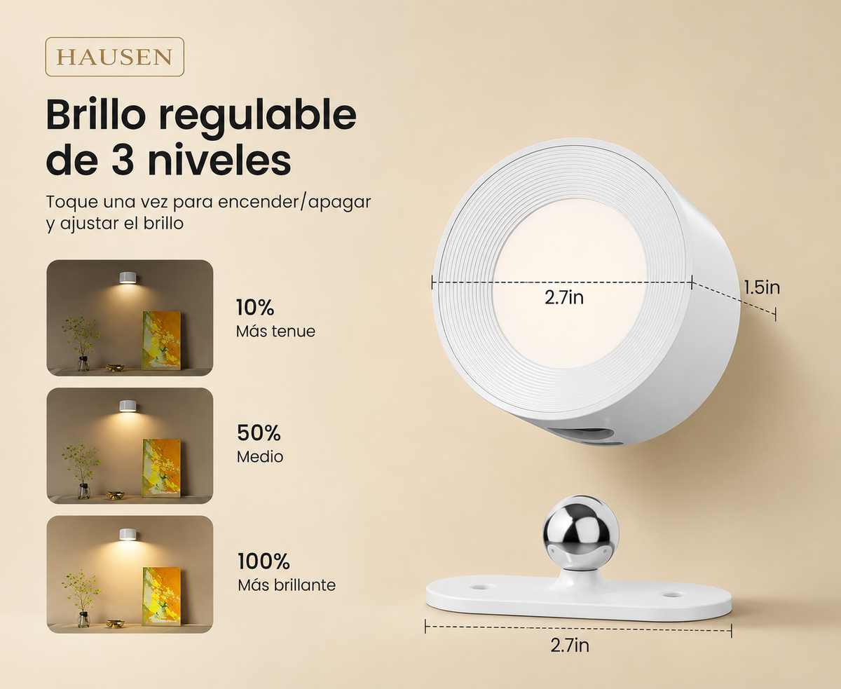 LumiSpot™ | Lámpara Magnética 360° Recargable