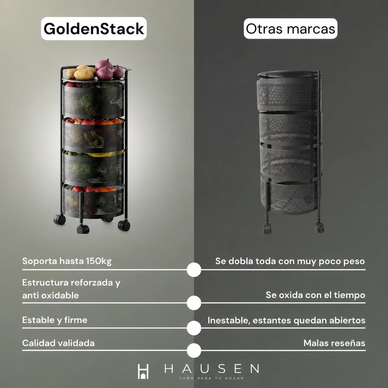 Golden Stack | Organizador giratorio