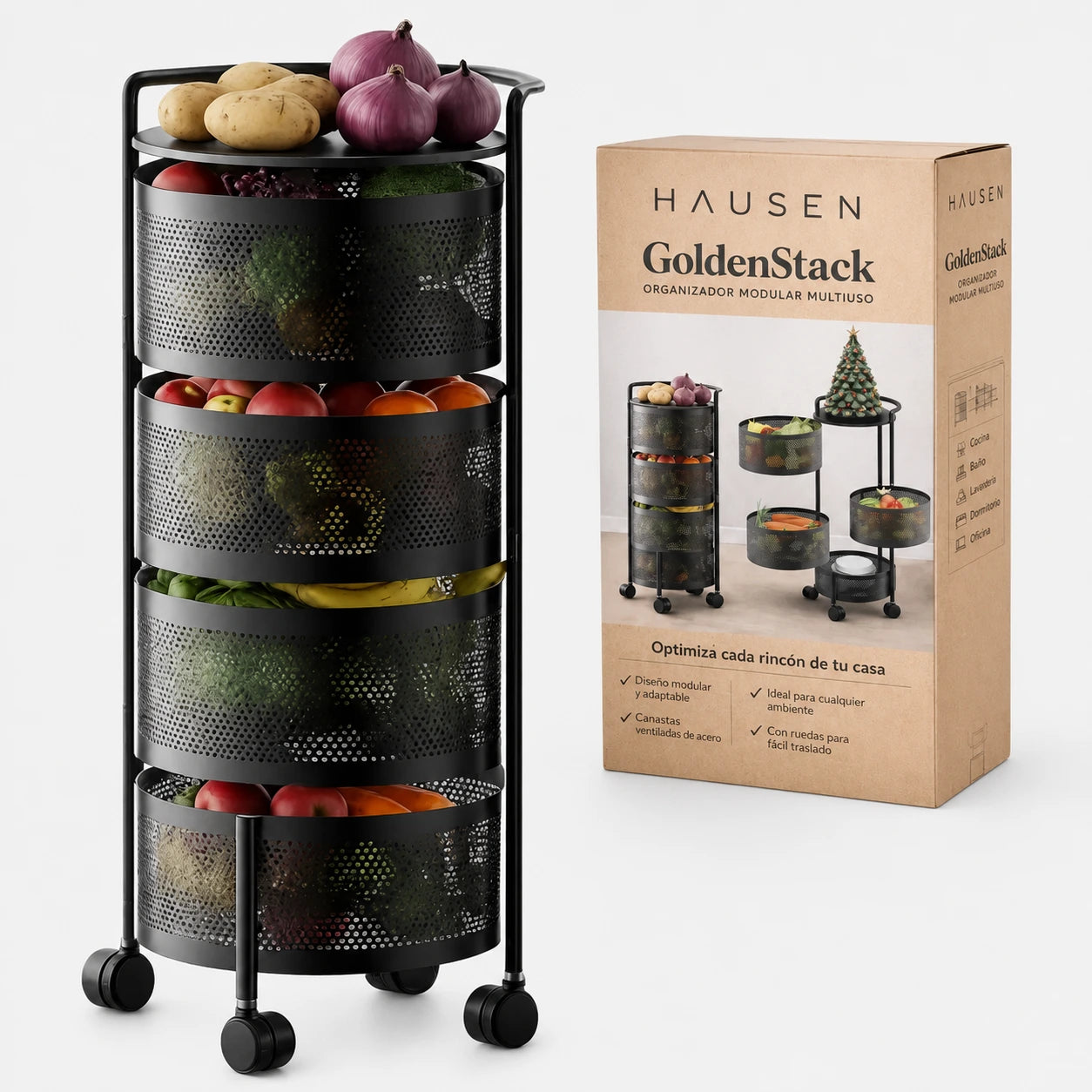 Golden Stack | Organizador giratorio
